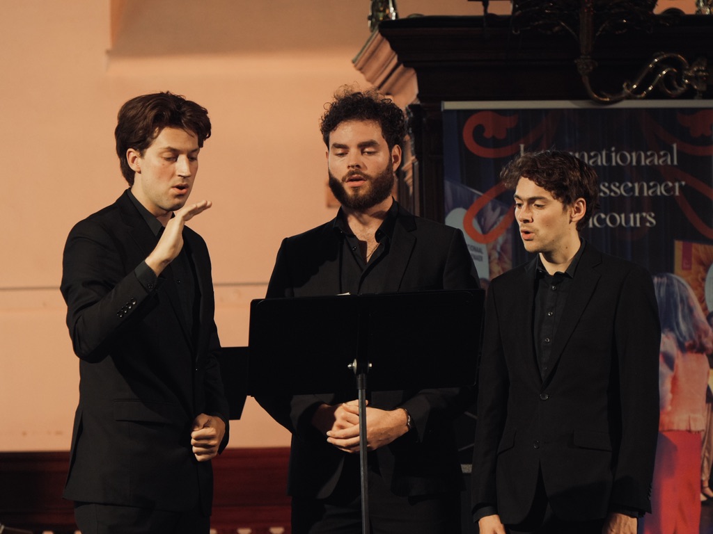 Three singers of Pulse Ensemble at the Utrecht Early Music Festival